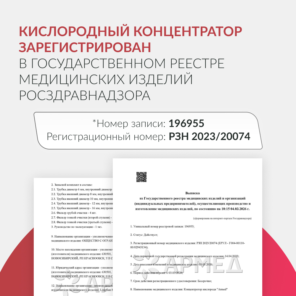 Концентратор кислорода Армед JAY-10 (4.0) 